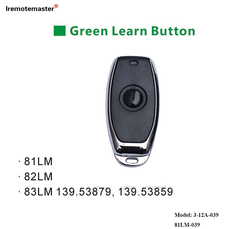 81LM 82LM 83LM 녹색 학습 버튼 390MHz 차고 도어 원격 제어